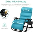 thumbnail image 5 of Wubio Oversized Zero Gravity Chair, Folding Outdoor Patio Recliner, XL Anti Gravity Lounger w/Removable Cushion, Cup Holder, Side Tray, 350lb Capacity - Light Blue, 5 of 13