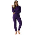 thumbnail image 1 of #followme Traje térmico Henley Onesie Union para mujer 6743-PRP-S Púrpura, 1 of 3