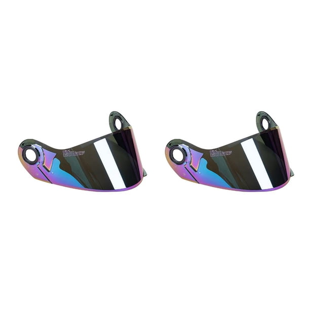 Sidaley Lente de visera de casco para LS2 FF370 FF394 FF325 Cascos integrales Resistente a los arañazos y de larga duración Multicolor 2piezas