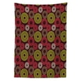 thumbnail image 3 of Ambesonne Geometric Tablecloth Rectangular Table Cover, Funky Vortex Lines, 60"x84", Lime Green Dark Brown, 3 of 4