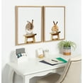 thumbnail image 5 of Kate and Laurel Sylvie Shy Bunny Rabbit Animal Print Portrait Framed Canvas Wall Art by Amy Peterson, 18x24 Natural, 5 of 6