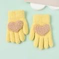 thumbnail image 2 of QBABYOO Toddler Gloves Knitted Wool Gloves Children Full Fingers Stretchy Warm Mittens for Boys Girls, 2 of 8
