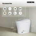 thumbnail image 4 of HOROW Tankless Toilet, Modern Smart Toilet without bidet, Self Cleaning One Piece Toilet with Warm Elongated Seat,Heated Toilet HR-T10SD, 4 of 14