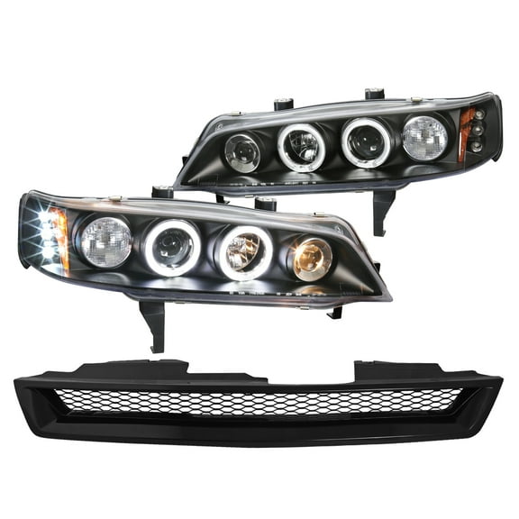 Spec-D Tuning LED Headlights   Grille Compatible with 1994-1997 Honda Accord Left   Right Pair Headlamps Assembly