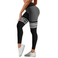 thumbnail image 2 of White Sweatpants Women's Striped Outdoor Leggings High Waisted Hip Yoga Running Pants Fashion Clothing, 2 of 6
