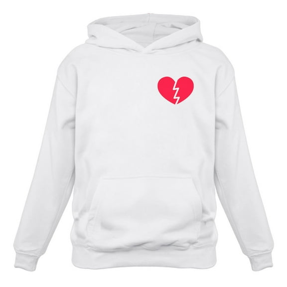 Tstars Mens Valentine's Day for Singles Broken Heart Funny Cool Humor Gag Gift Idea for Him Husband Pocket Hoodie