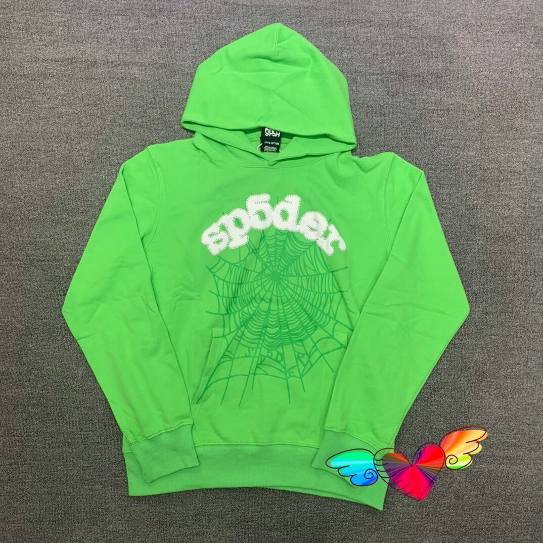SP5DER 555555 HOODIES パーカー Green Sp5der Young Thug 555555 Hoodie Men Women High Quality