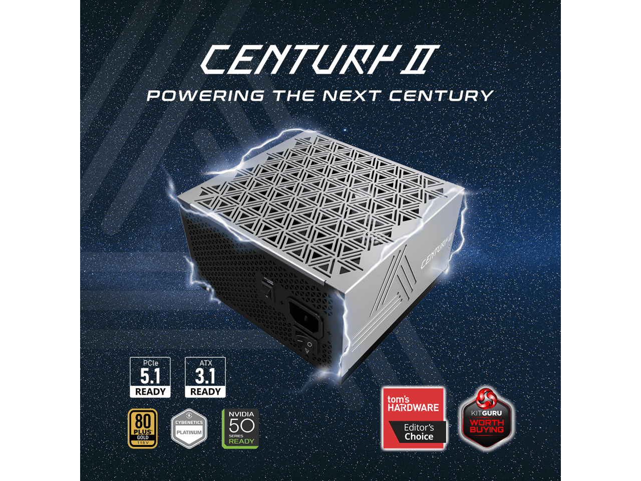 MontechComputer Case PSU Combo -  KING 45 PRO (W) CASE with Century II 1200W PSU