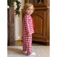 thumbnail image 5 of RUINIXCW Toddler Baby Girl Gingham Plaid Pajamas Set Christmas PJS Girl Spring Fall Winter Sleepwear Long Sleeve Button UP Shirt Pants Set Loungewear, 5 of 10