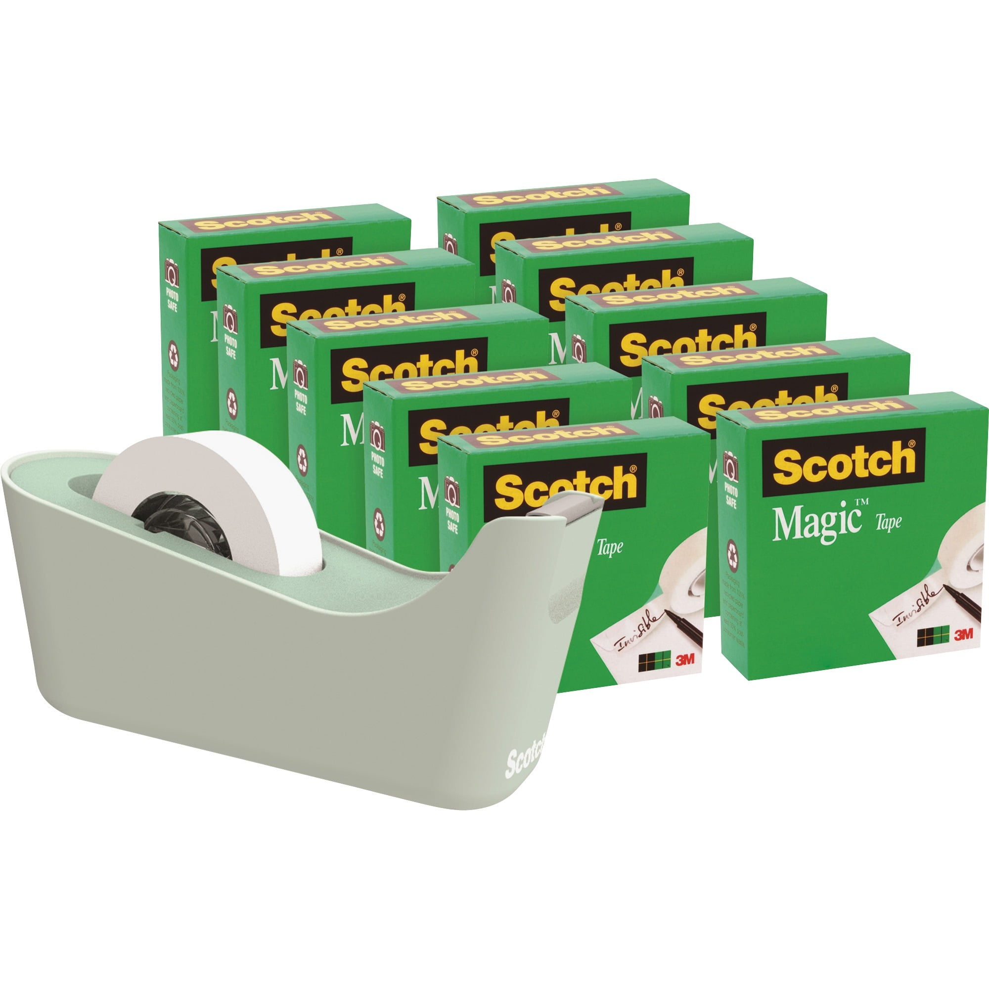 Scotch, MMM810K10C18MN, Magic Tape Dispenser Value Pack, 1 Pack, Mint