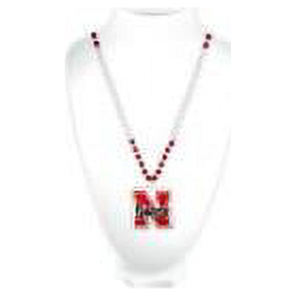 Nebraska Cornhuskers Beads with Medallion Mardi Gras Style CO