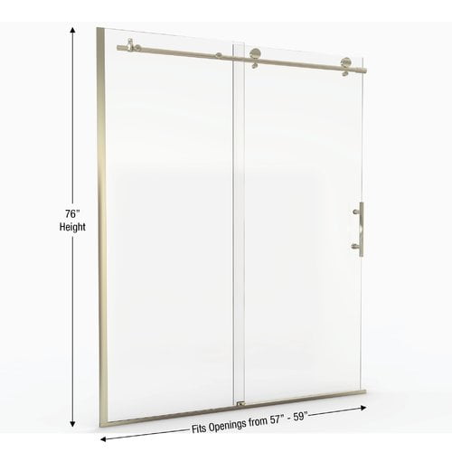 Basco Vinesse 59 X 76 Single Sliding Fixed Panel Shower Door