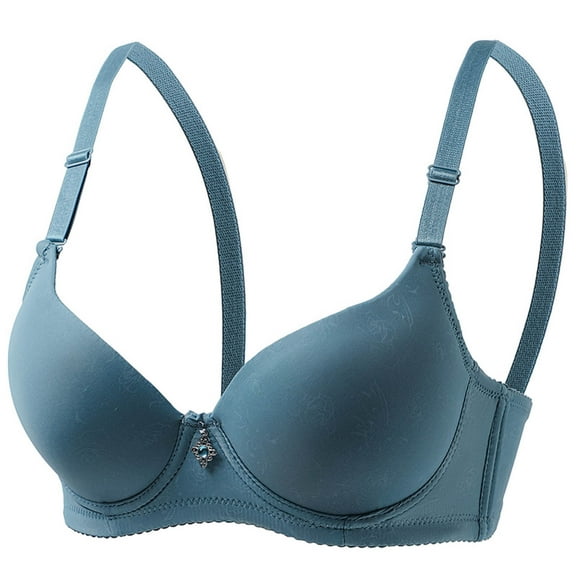 Teyfeniy Wire Balconette Halter Bras for Women Seamless Comfy Adjustable Strap Bralettes with Pad Lift and Support Solid Color Lightweight Breathable V Neck Bras