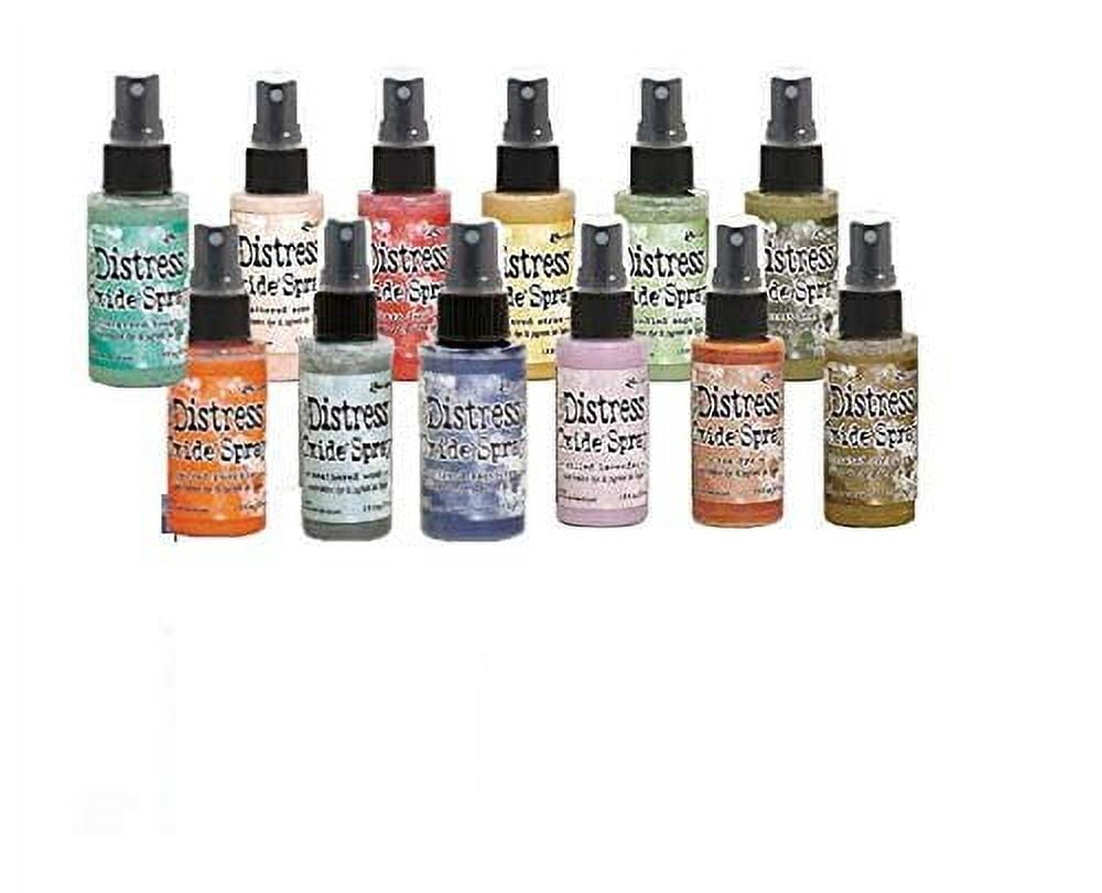 MEGA Oxide Bundle - Complete 2019 Tim Holtz Distress Oxide Collection of 60 Sprays with Bonus PTP Blending Sticks - Includes Newest Releases!