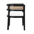 thumbnail image 3 of MODERNLUXE Dining Chairs Set of 2,Farmhouse Country Rattan Dining Chair with Curved Backrest for Living Room, Kitchen,Black, 3 of 6