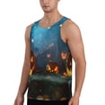 thumbnail image 3 of Rocae Spooky Halloween for Men's Workout Tank Top Men's Running Tank Top Dry Fit Athletic Workout Tank TopsSmall, 3 of 9