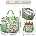 thumbnail image 5 of White Green Dinosaurs Floral Pattern Womens Lunch Box for Work,Insulated Large Lunch Bag for Tween and Teen,Loncheras Para Mujer,Leakproof Adult Lunch Bag for Work,Beach,Travel,Picnic,Camping, 5 of 7