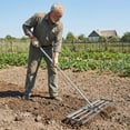 thumbnail image 3 of Costway 36” x 10” Large Lawn Leveling Rake with 67” Handle, Non-slip Grip, Flat Head Silver, 3 of 9