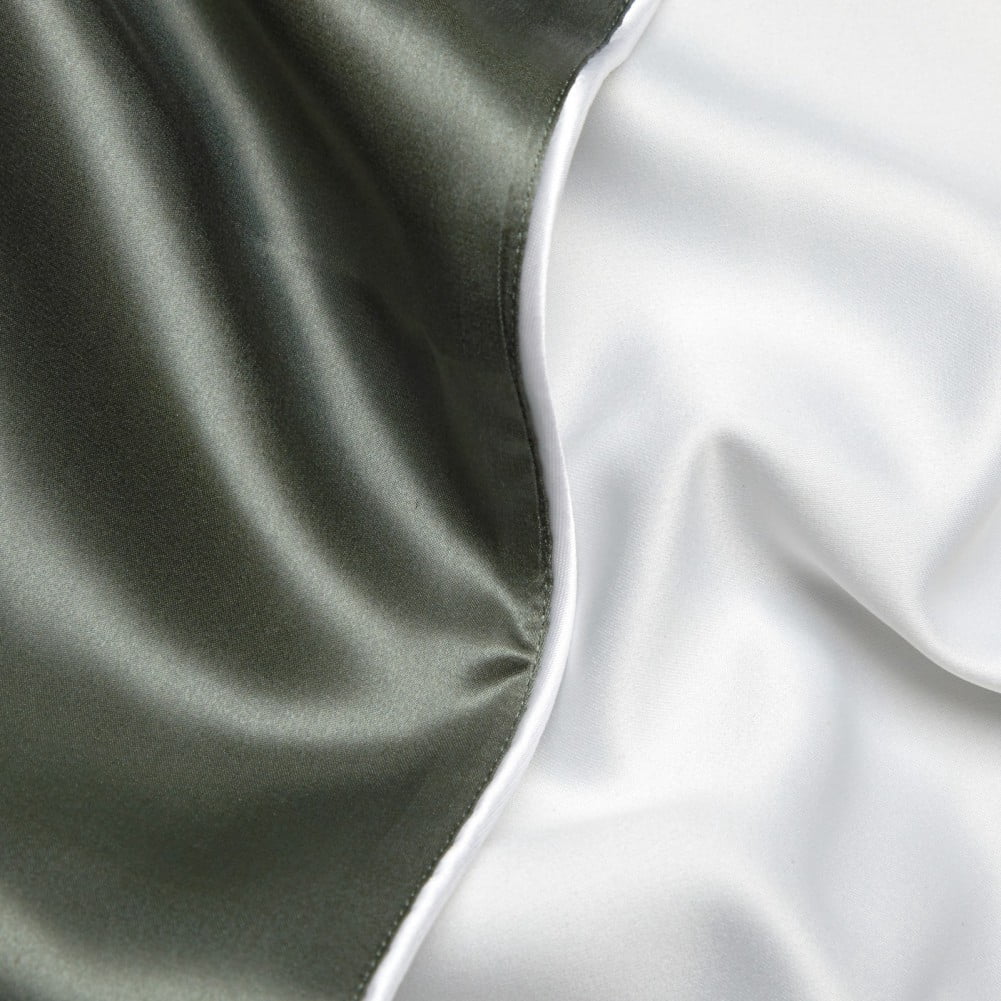 Silk Pillowcase, 100% Pure Mulberry Silk 19 Momme Pillow Cases Cover for Hair and Skin (Queen Size*2 Piece, Olive Green)