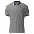 thumbnail image 4 of Sopiago Men Shirts Polo Vintage Striped Button Down Knitted Golf Shirts Dark Gray,M, 4 of 5