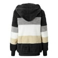 thumbnail image 4 of TQWQT Fleece Coats for Women  Faux Fur Jacket Coat Fuzzy Fleece Jacket Plus Size Zip Up Drawstring Sweatshirt Oversized Light Blue S, 4 of 5