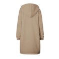 thumbnail image 6 of Usmixi Sweatshirt Coat for Women Winter Womens Long Hooded Overcoat Fashion Open Front Zip up Drawstring Hoodies Sweatshirt Coat Long Sleeve Loose Ladies Trench Jacket with Pocket Weekly, 6 of 6
