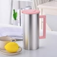 thumbnail image 2 of Stainless with Lid | 1.8L / 61oz Thermal Carafe, Coffee, Juice, Ice | Premium Metal with Handle Pink, 2 of 7