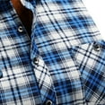 thumbnail image 2 of Felirenzacia George Big and Tall Men's Fleece Shirt, Chest Pocket Warm Flannel Tartan Long Sleeve Dress Shirt,Blue,3XL, 2 of 6