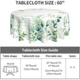 thumbnail image 2 of Spring Leaf Tablecloth 60Inch Round Watercolor Sage Green Eucalyptus Leaves Floral Print Table Cloth Cover Reusable Heat Resistance for Kitchen Dining Indoor Outdoor Decor, 2 of 6
