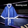 thumbnail image 2 of Boxing Robe Silky Comfortable Loose Fit Long Sleeve Hooded Show Nylon Muay Thai Boxing Robe Boxing Performance, 2 of 7