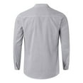 thumbnail image 5 of Men's Dress Shirts Men's Dress Shirt Regular Fit Solid Men's Casual Button Down Shirts Regular Fit Long Sleeve Stretch Shirts Tops Vacation Wedding Shirts, 5 of 5