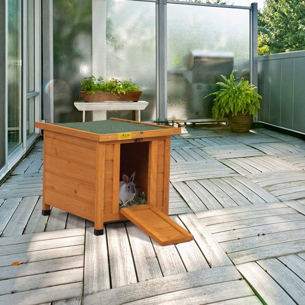 VERYBANG Rabbit Hutch Cat House for Small Animal Wooden 20”x 16”x 17 ...