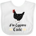 thumbnail image 3 of Inktastic Chicken Lover Eggstra Cute Girls Baby Bib, 3 of 4