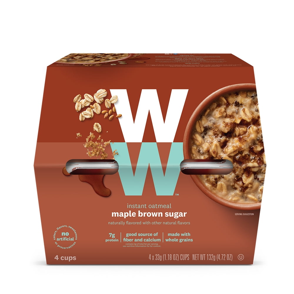 weight watchers maple brown sugar oatmeal 1 package which contains 4