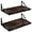 Rustic Brown, variant on Floating Shelves Wall Bookshelf for Bedroom Bathroom Living Room Wood Wall Mounted Wide Deep Storage, Rustic Torched Wall Shelves Set of 2