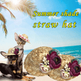 thumbnail image 5 of Sombreros de paja para perros Apuakthei con flores: sombrero ajustable para mascotas de Hawaii, gorra tipo pescador para perros pequeños, cachorros y gatos, 5 of 5