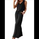 thumbnail image 2 of Conjunto de Dos Piezas para Mujer, 2025, Sin Mangas, con Botones, Informal, con Bolsillo y Pantalones Anchos. Negro XXL, 2 of 7