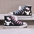 thumbnail image 1 of Zapatos altos suaves de Hello Kitty para niñas, zapatillas de lona con dibujos animados de Anime, a la moda, combinan con todo, para estudiantes, 1 of 4