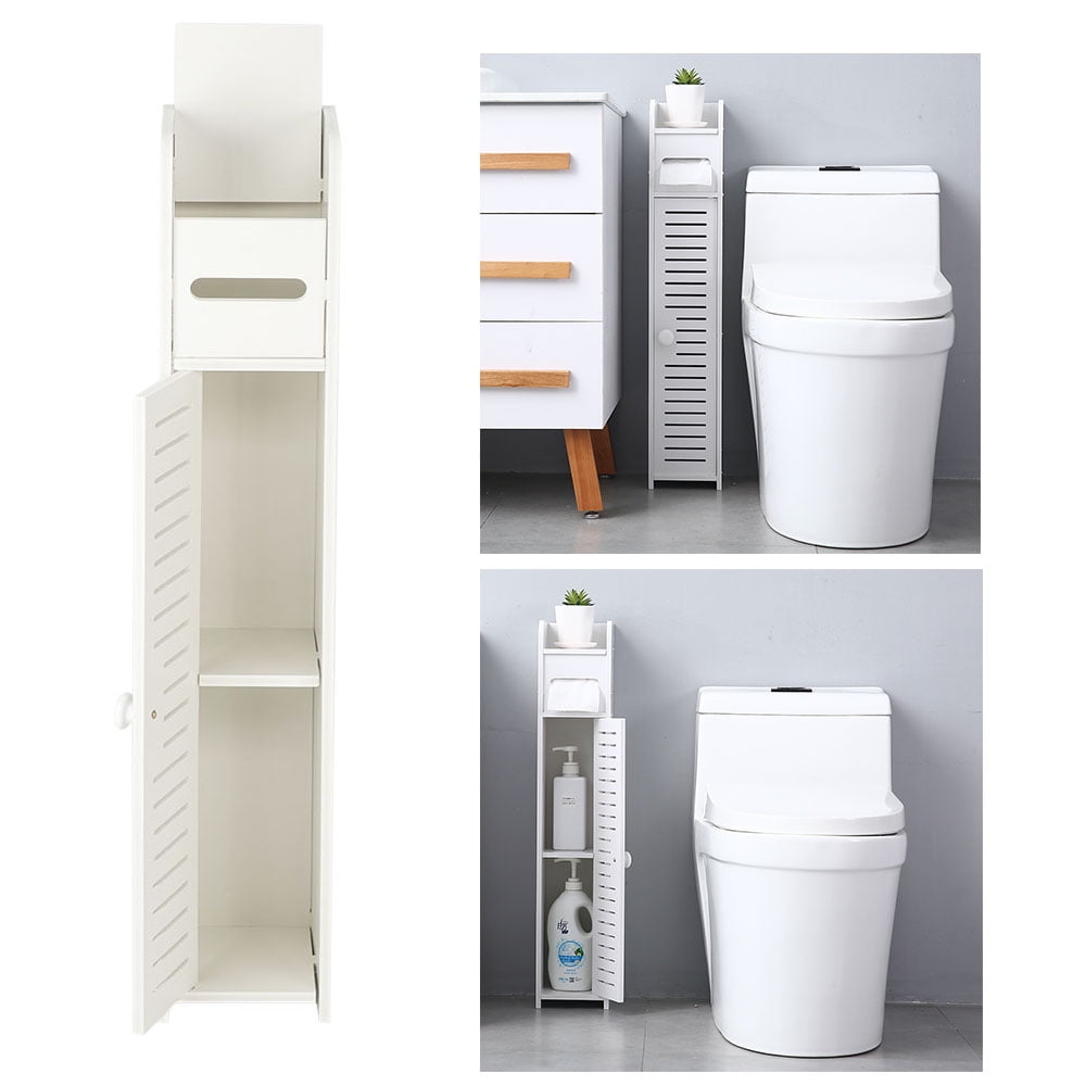 narrow bathroom storage