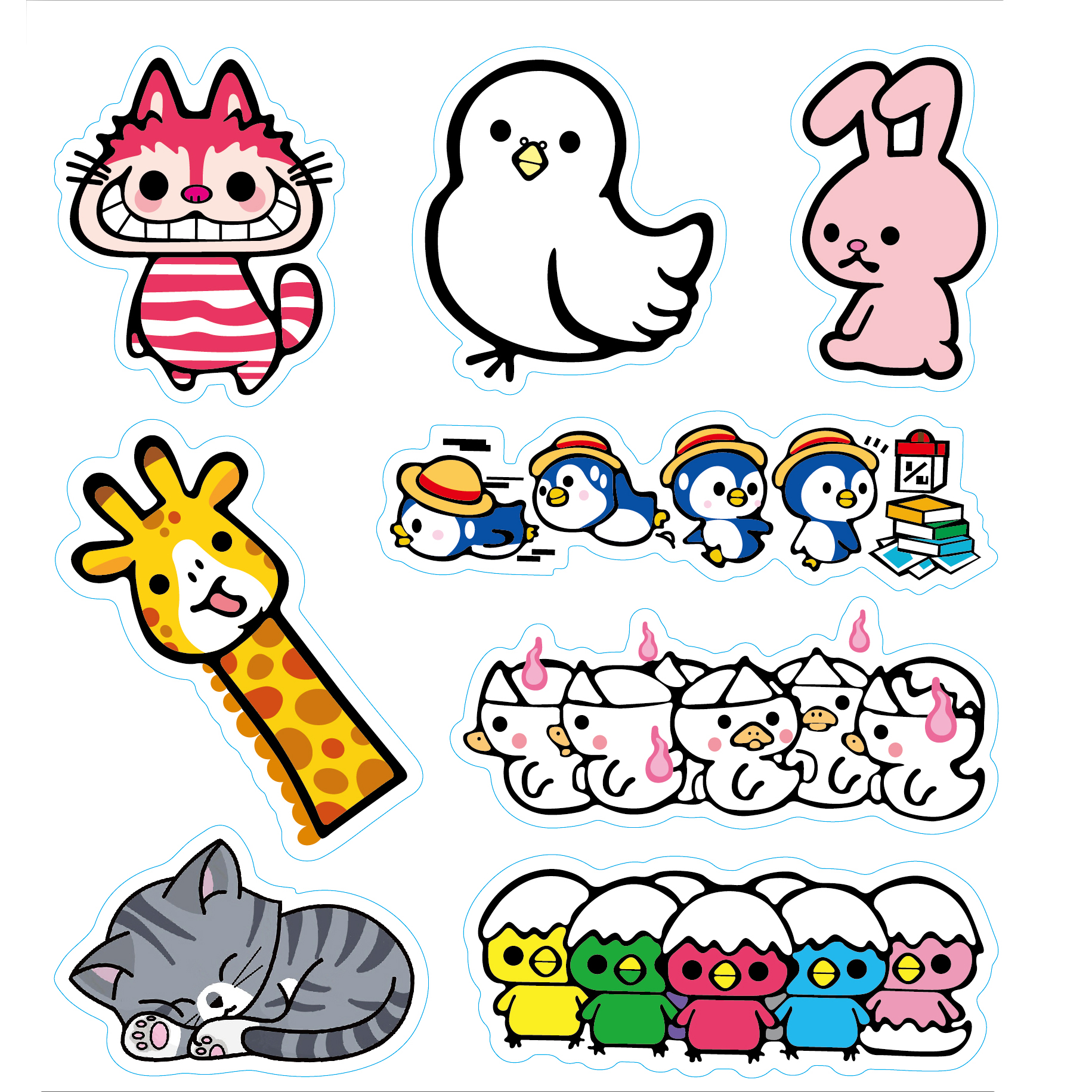 AIMEDYOU Water Bottle Stickers 101 Pcs Waterproof Cute Vinyl