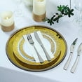 thumbnail image 3 of BalsaCircle 2 Gold 13" Acrylic Round Mirror Glass Charger Plates Rhinestone Trim, 3 of 6