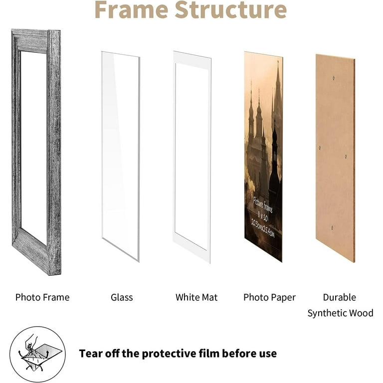  Picture Frames Set Photo Frames: 10 Pack Rustic Wood