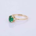 thumbnail image 3 of Natural Certified Handmade 14K 4.25ct Emerald Victorian Engaent Ring US5.5, 3 of 4