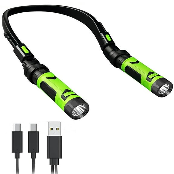 Rechargeable Neck Light for Hands-Free Lighting, Perfect Light for Mechanics, Camping, Hunting, DIY Projects, Reading