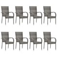 thumbnail image 4 of vidaXL 9 Piece Garden Dining Set Grey, 4 of 5