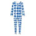 thumbnail image 5 of KeShDi Christmas Pajamas For Men's Christmas Fashion Christmas Plaid Print Tops And Pants Pajama Suit Homewear Light Blue L, 5 of 5