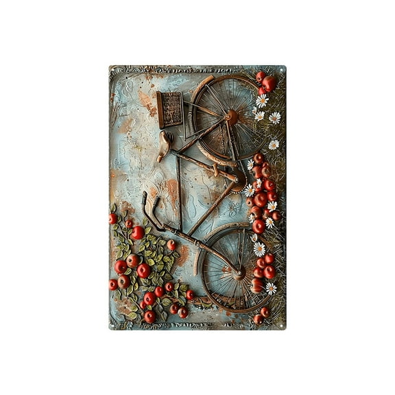 TanSiDing 1pcs Fall Tin Sign - Vintage Metal Autumn Wall Decor for Patio Decoration Home, Kitchen, Porch, and Garden - Rustic Fall Harvest and Thanksgiving Decoration A