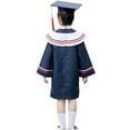 thumbnail image 5 of Boys Girls Suit Kindergarten Children Graduation 2 pieces Graduation Dress Solid Color Coat Long Gown Cap Tassel 2024 & 2025 Charm kindergarten graduation cap and gown for Kids Boys Girls 5-6 Years, 5 of 9