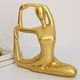 thumbnail image 1 of Estatuil de yoga de resina, estatua de meditación decorativa dorada, poses de yoga, estatua de cerámica, de Yoga, decoración, estantería, dec Postura de perfecl Figura de postura de yoga, 1 of 8