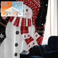 thumbnail image 5 of Black Snowman Christmas Blackout Curtains for Bedroom/Living Room, Pinch Pleated Black Out Curtains, Xmas Snowflake Birds Berry Winter Room Darkening Window Drapes with Hooks 2 Panels, 59"x70", 5 of 8